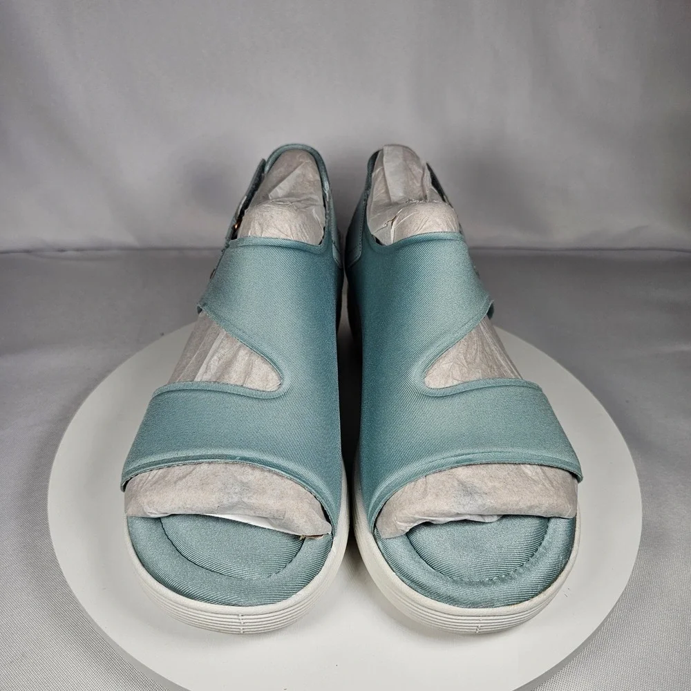 Ryka Nicolette Stretch Neoprene Wedge‎ Sandals Comfort Platform Grey Mist 9.5M